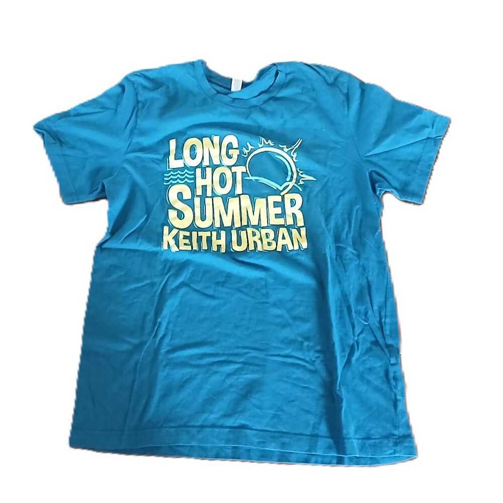 Keith Urban Long Hot Summer T-Shirt Men’s Large Green Canvas Graphic Tee